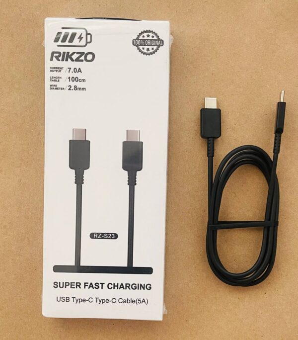 کابل سیلیکونی شارژ سریع دو سر Type-C برند Rikzo مدل RZ-S23